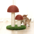 Natural Flax Mushroom Simulation Lawn Cat Scratcher Toy